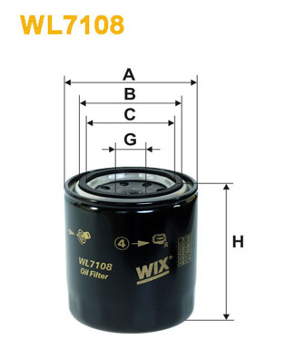 Öljynsuodatin WIX FILTERS WL7108