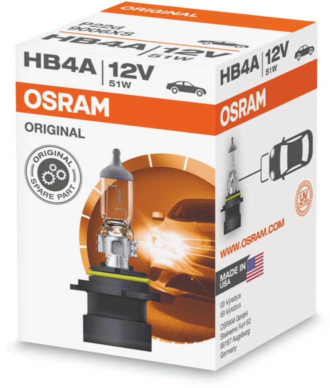 Halogeeni poltin OSRAM ORIGINAL LINE 12V HB4 51W