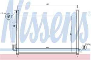 Kondensaattori, ilmastointilaite, HONDA FR-V, 80110-SJH-E01