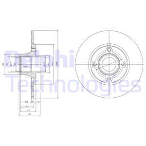 Jarrulevy DELPHI BG9033RS