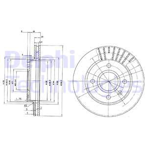 Jarrulevy DELPHI BG2440