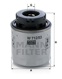 Öljynsuodatin MANN-FILTER W 712/93