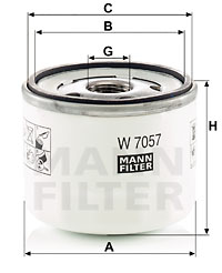 Öljynsuodatin MANN-FILTER W 7057