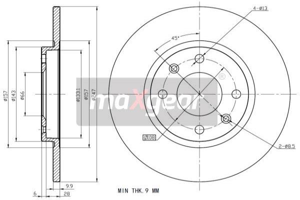Jarrulevy MAXGEAR 19-0698