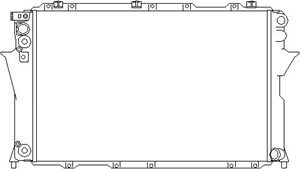 Jäähdytin, moottorinjäähdytys, AUDI 100, 100 Avant, A6, A6 Avant, 4A0 121 251K, 4A0 121 251M, 4A0 121 251R