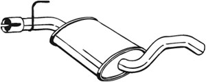 Keskiäänenvaimentaja, VW GOLF III, GOLF Cabriolet III, GOLF Cabriolet IV, GOLF Van III, VENTO, 1H0253409B, 1H0253409Q, JZW253409A
