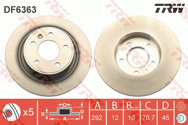 Jarrulevy TRW DF6363