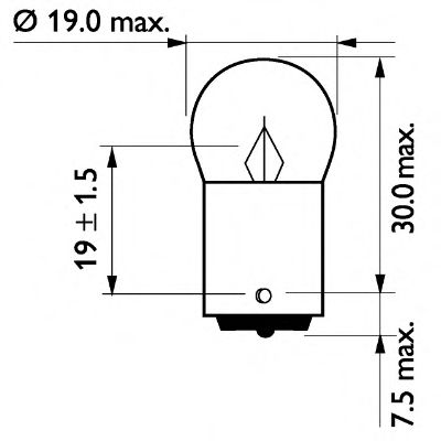 Polttimo, vilkkuvalo PHILIPS 13821MDCP