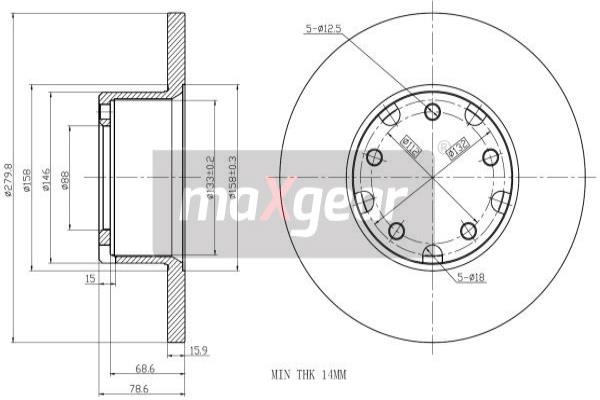 Jarrulevy MAXGEAR 19-0779