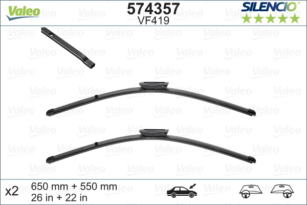 Pyyhkijänsulka VALEO 574357