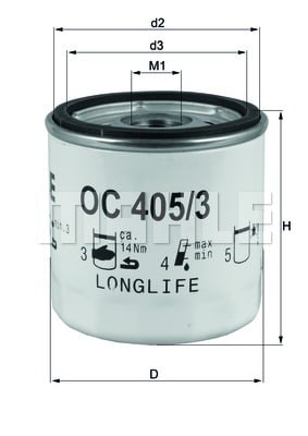 Öljynsuodatin KNECHT OC 405/3
