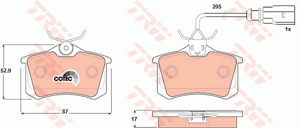 Jarrupalasarja, levyjarru TRW GDB1415