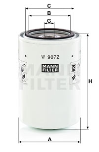 Öljynsuodatin MANN-FILTER W 9072