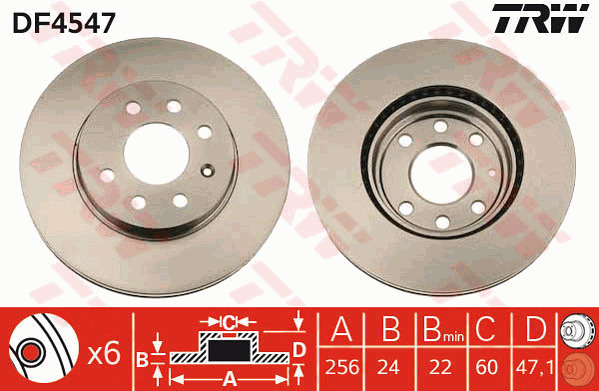 Jarrulevy TRW DF4547