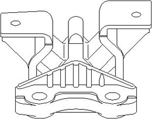 Moottorin tuki, Eteen, oikea, OPEL,VAUXHALL, 06 84 180, 09227878, 13125208, 56 84 168, 6 84 180