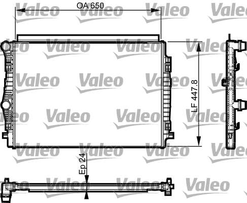 Jäähdytin,moottorin jäähdytys VALEO 735559