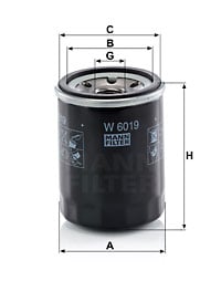 Öljynsuodatin MANN-FILTER W 6019