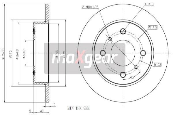 Jarrulevy MAXGEAR 19-0958