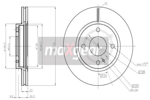 Jarrulevy MAXGEAR 19-1288