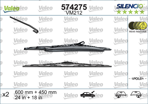 Pyyhkijänsulka VALEO 574275
