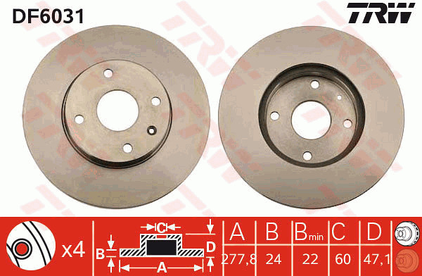 Jarrulevy TRW DF6031