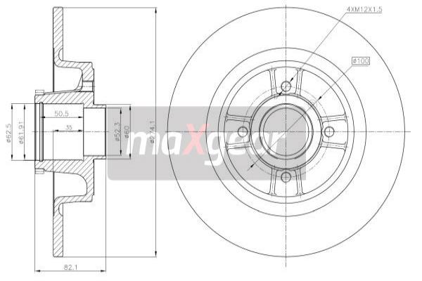 Jarrulevy MAXGEAR 19-1278