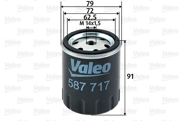 Polttoainesuodatin VALEO 587717
