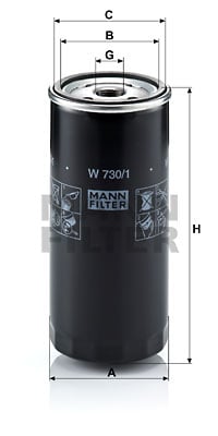 Öljynsuodatin MANN-FILTER W 730/1