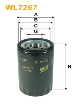 Öljynsuodatin WIX FILTERS WL7267