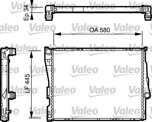 Jäähdytin,moottorin jäähdytys VALEO 734276