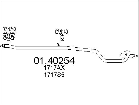 Pakoputki MTS 01.40254