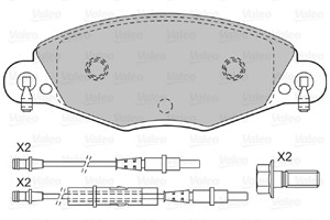 Jarrupalasarja, levyjarru, Etuakseli, CITROËN C5 I, C5 II, C5 Break I, C5 Break II, 425216, 4252-16, 425249, 4252-49, 425289, 4252-89