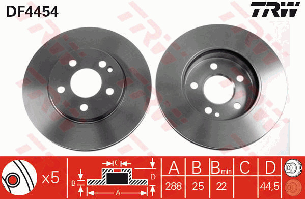Jarrulevy TRW DF4454