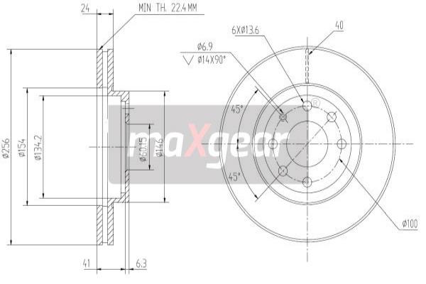 Jarrulevy MAXGEAR 19-0701