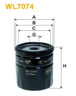 Öljynsuodatin WIX FILTERS WL7074