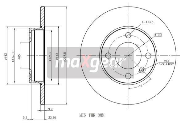 Jarrulevy MAXGEAR 19-0759MAX