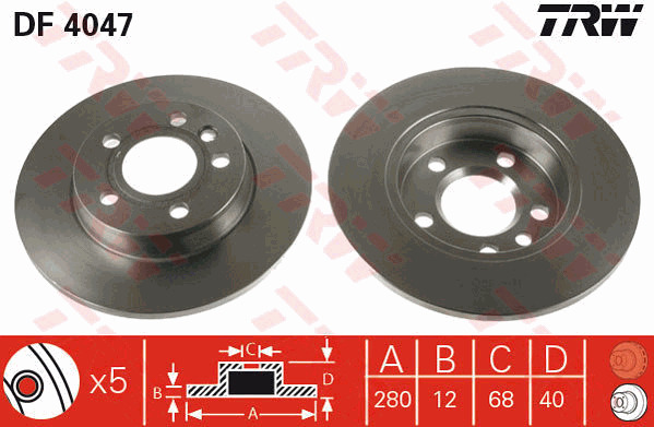 Jarrulevy TRW DF4047