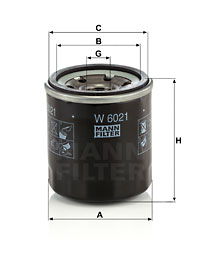 Öljynsuodatin MANN-FILTER W 6021