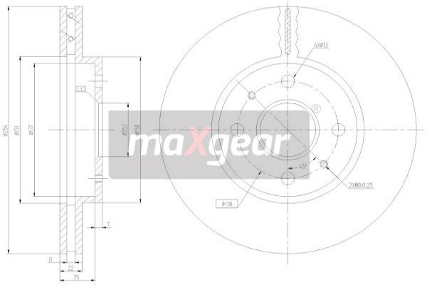 Jarrulevy MAXGEAR 19-3347