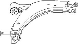 Tukivarsi, pyöräntuenta, Etuakseli, oikea, PEUGEOT 306, 306 Break, 306 Cabriolet, 306 Halvkombi, 3521 E3