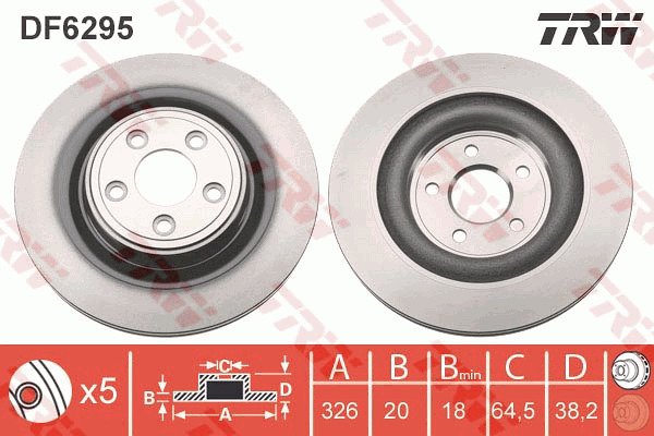 Jarrulevy TRW DF6295