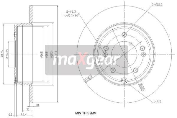 Jarrulevy MAXGEAR 19-2382