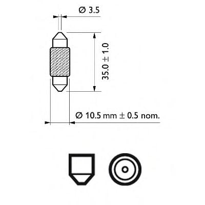 Polttimo, sisävalo PHILIPS 12854CP