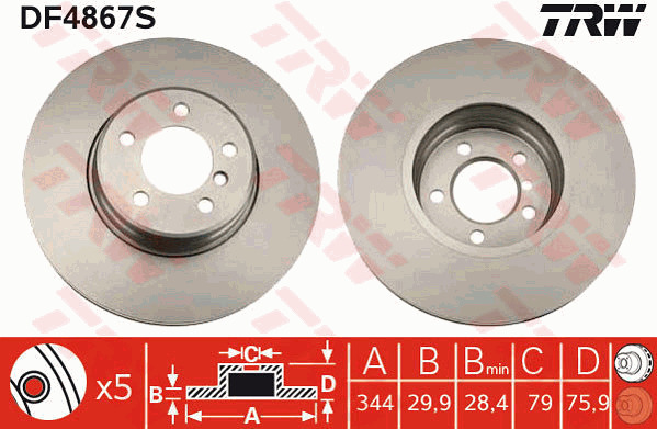 Jarrulevy TRW DF4867S