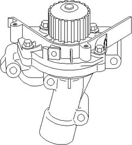 Vesipumppu, CITROËN,PEUGEOT, 1201 K1, 1201 L2, 16 094 174 80