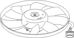 Tuuletin, moottorin jäähdytys, SEAT,SKODA,VW, 6Q0 959 455N