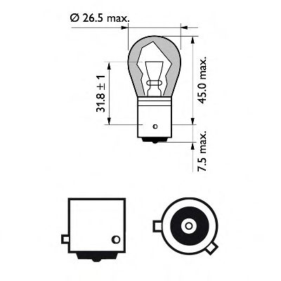Polttimo, vilkkuvalo PHILIPS 12496NACP