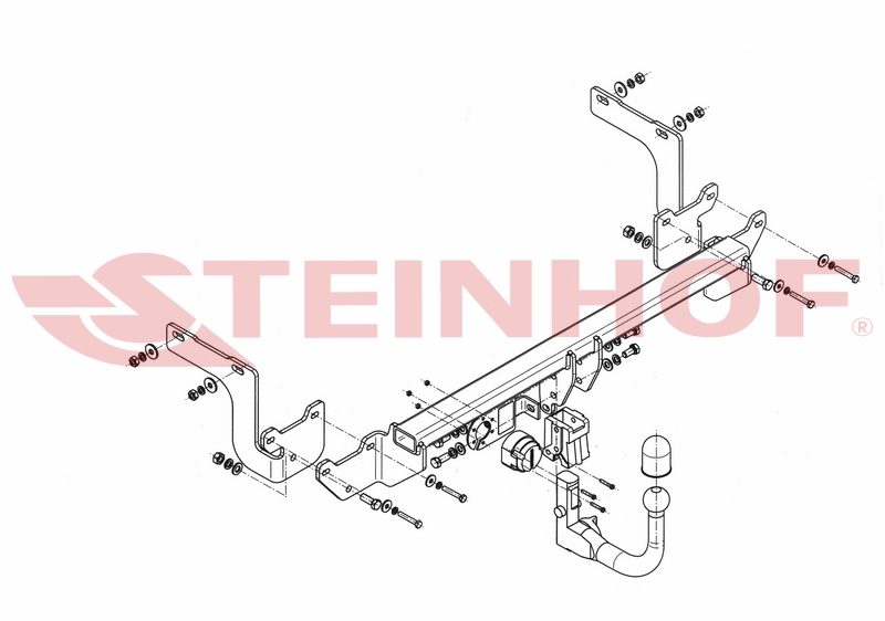 Vetokoukku STEINHOF STC-050 Citroen C4 Picasso, Grand Picasso '13-