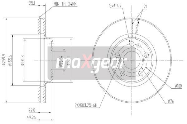 Jarrulevy MAXGEAR 19-0967