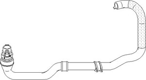 Jäähdyttimen letku, Alla, Poistopuoli, CITROËN XSARA, XSARA Break, ZX, ZX Break, PEUGEOT 306, 306 Break, 306 Cabriolet, 306 Halvkombi, 1